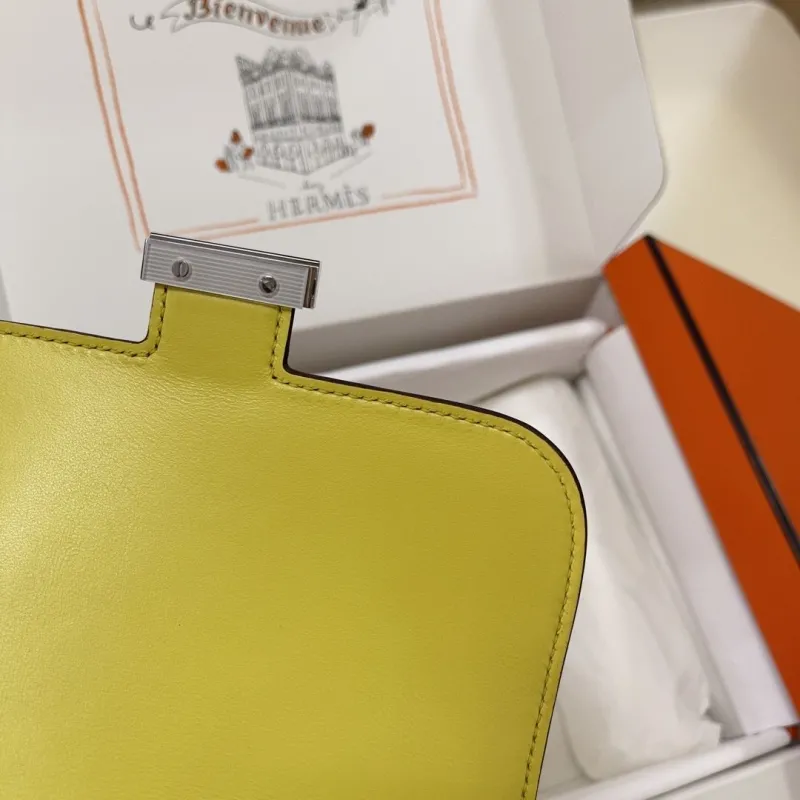 Hermes Yellow Constance Crossbody Bag 121 - Image 9