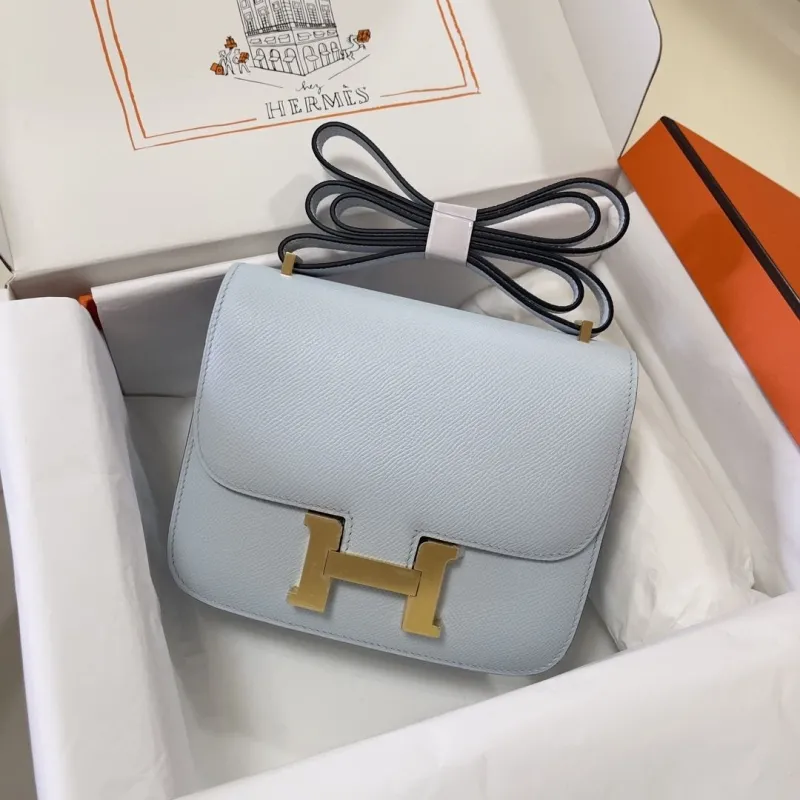 Hermes Constance Pale Blue Crossbody Bag
