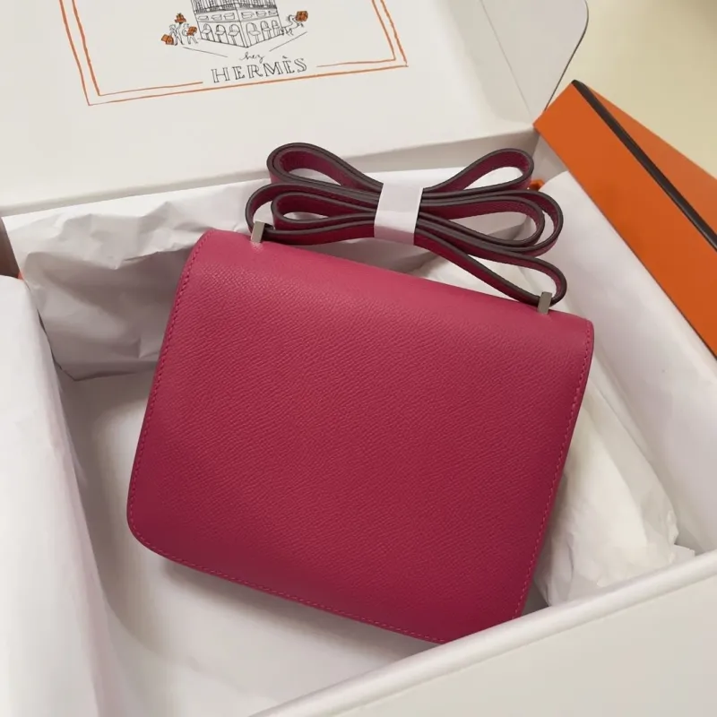 Hermes Constance Pink Leather Crossbody Bag - Image 3