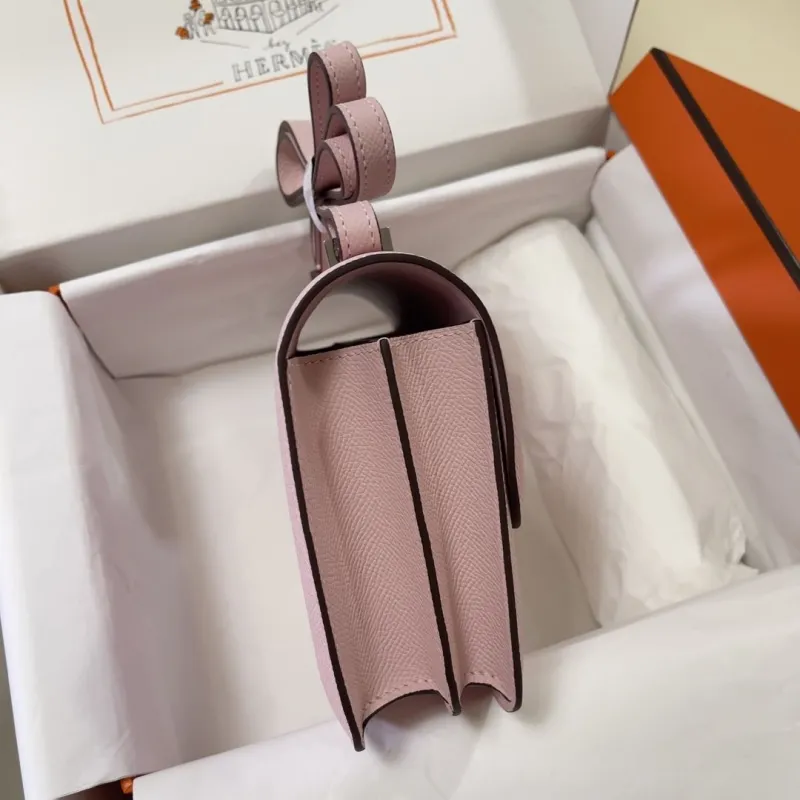 Alternative view of Hermes Pink Constance Leather Crossbody Bag