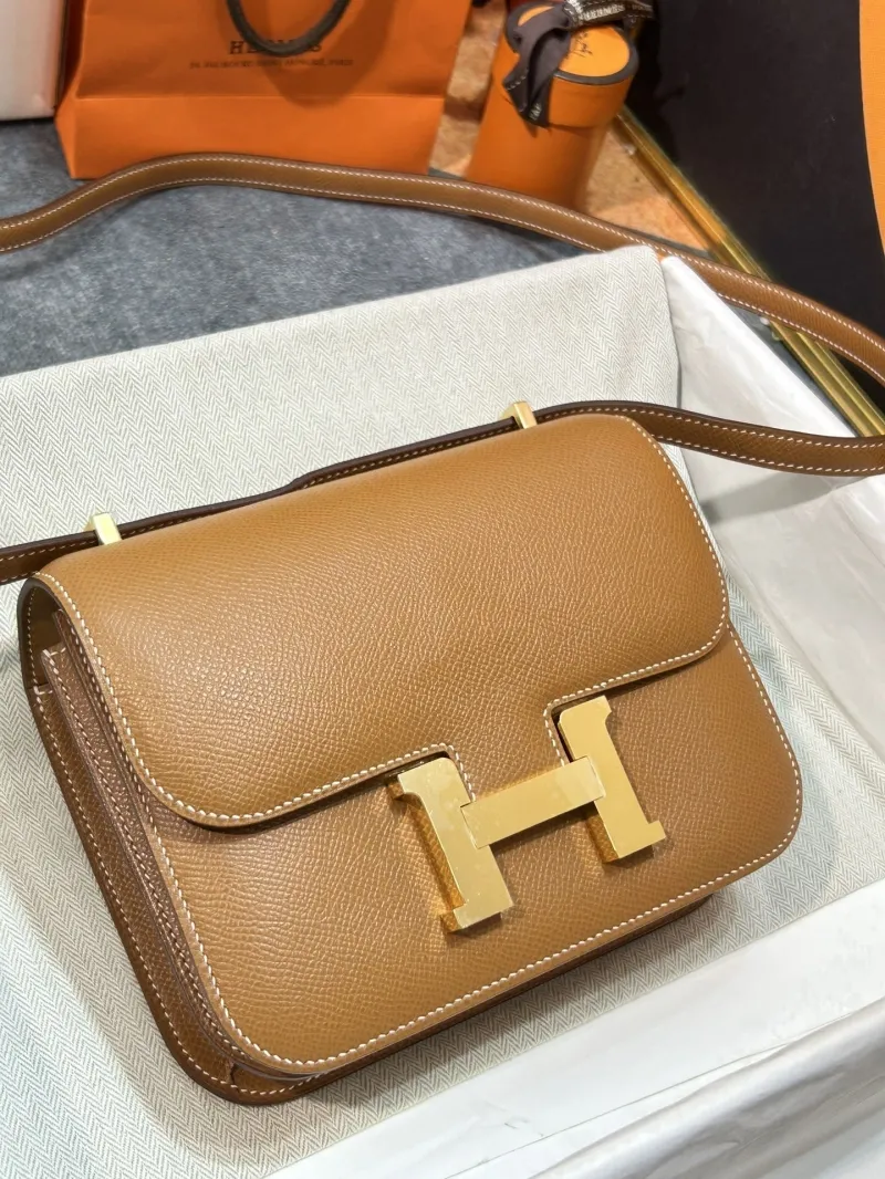 Alternative view of Hermes Brown Constance Crossbody Bag