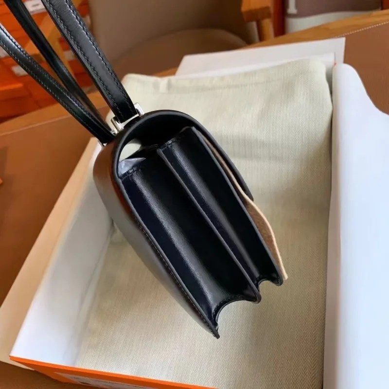 Hermes Constance Black Leather Shoulder Bag 132 - Image 3