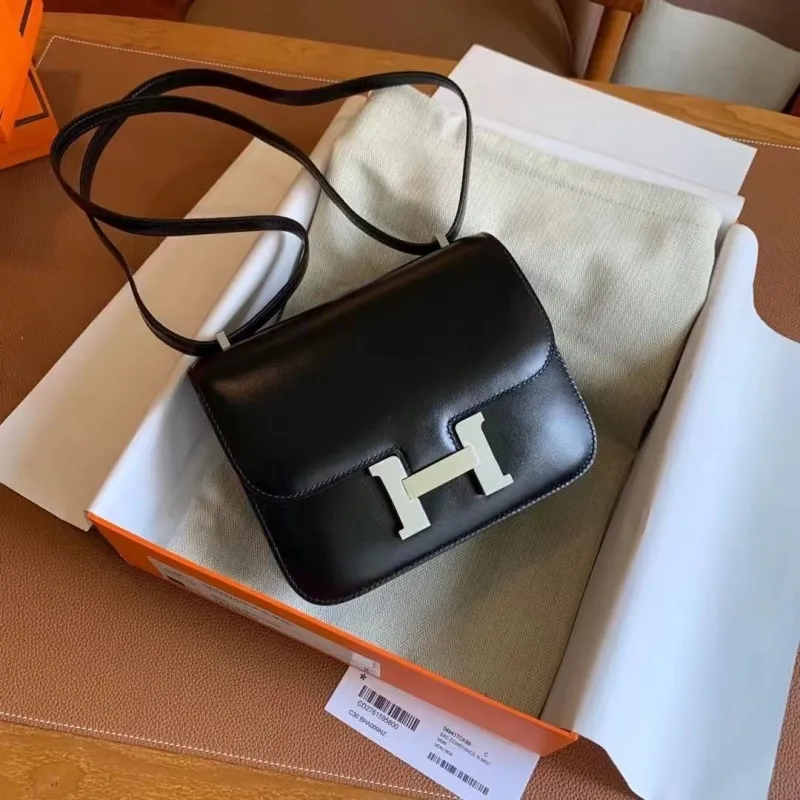 Hermes Constance Black Leather Shoulder Bag 132 - Image 5