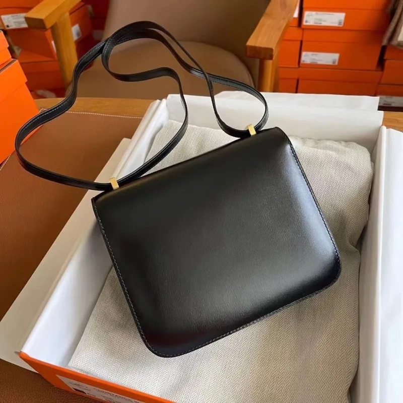 Hermes Constance Mini Black Beige Crossbody Bag - Image 3
