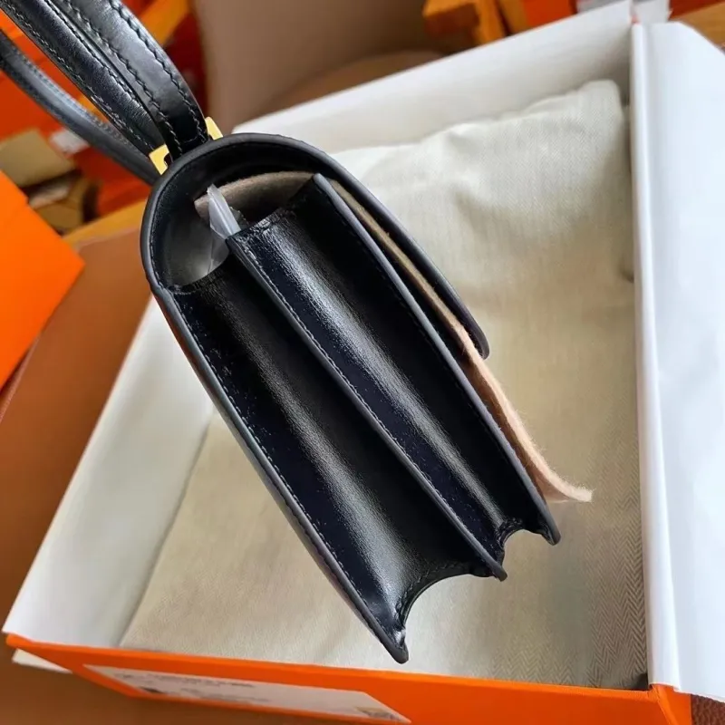 Hermes Constance Mini Black Beige Crossbody Bag - Image 6