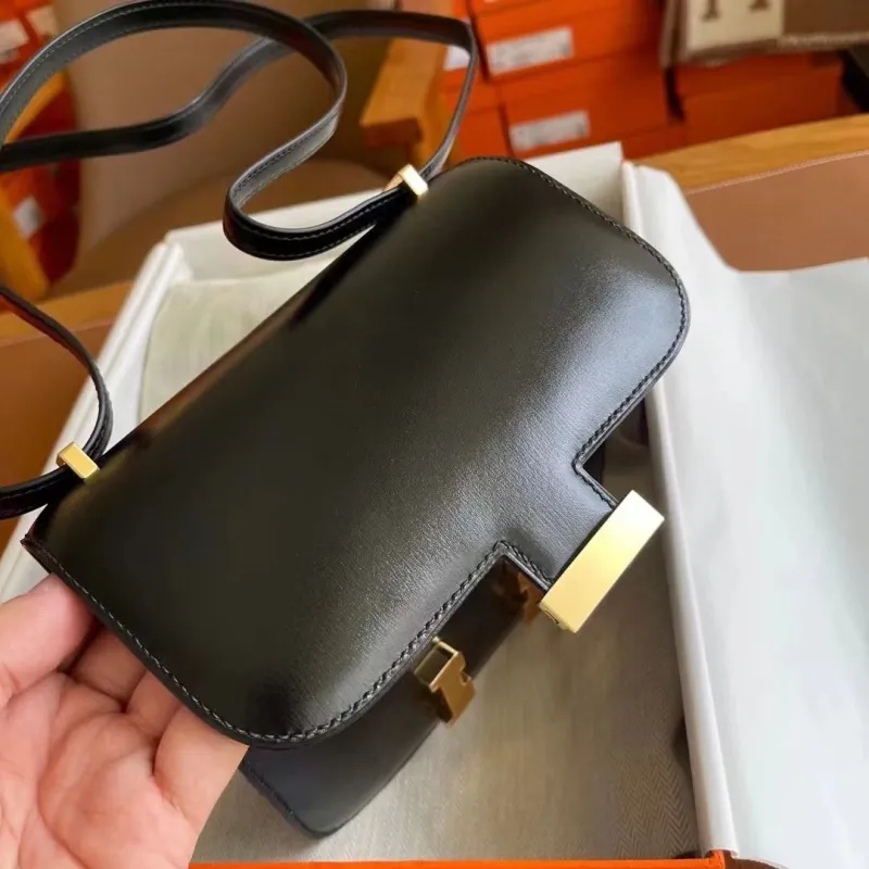 Hermes Constance Mini Black Beige Crossbody Bag - Image 8