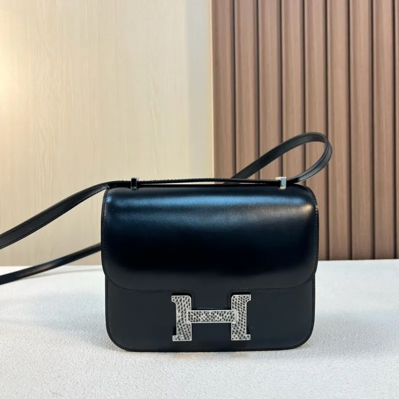 Hermes Constance Black Crossbody Bag