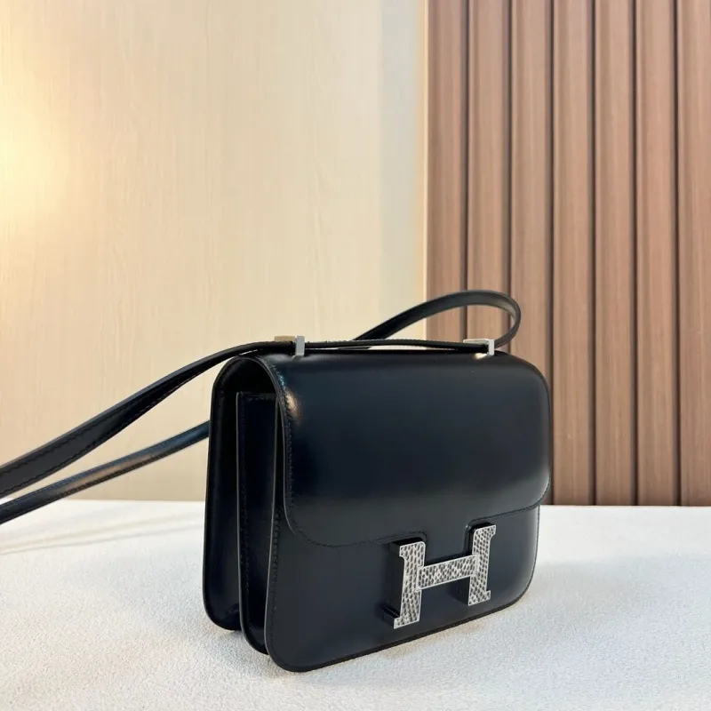 Alternative view of Hermes Constance Black Crossbody Bag