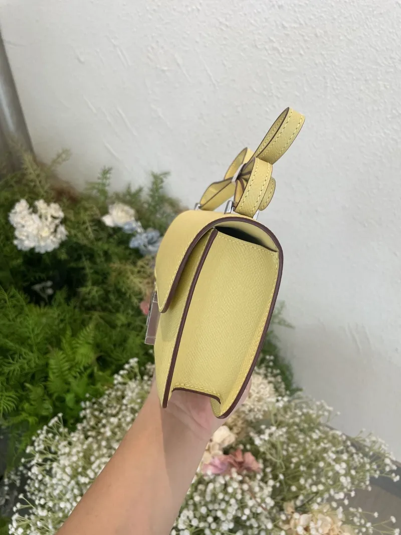Hermes Pale Yellow Constance Crossbody Bag 136 - Image 3