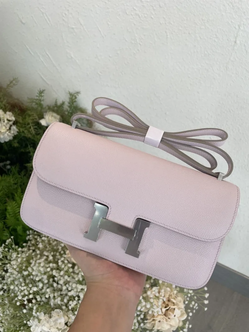 Hermes Constance Light Pink Crossbody Bag