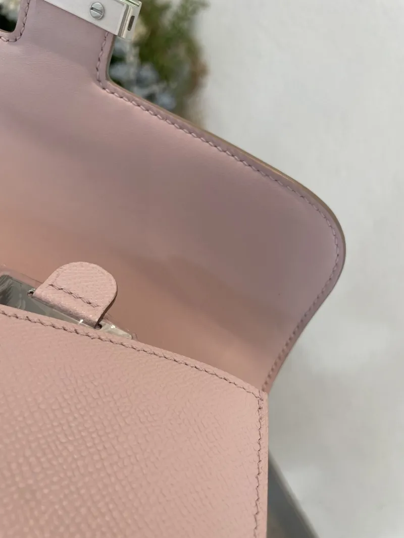 Hermes Constance Light Pink Crossbody Bag - Image 7