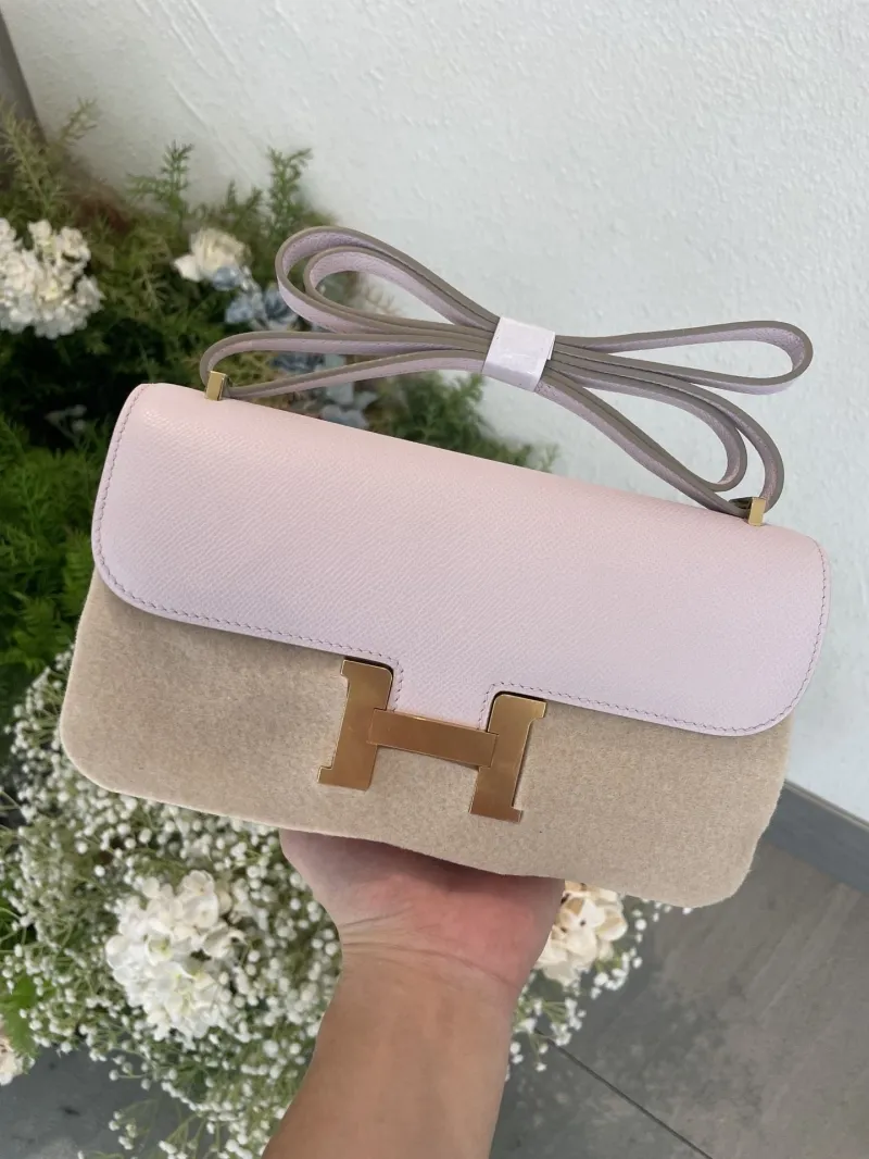 Hermes Constance Light Pink Crossbody Bag - Image 8