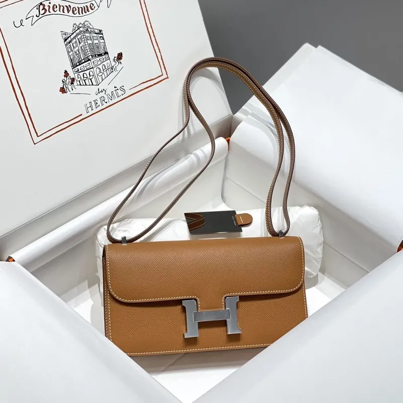 Hermes Constance Brown Leather Shoulder Bag - Image 4
