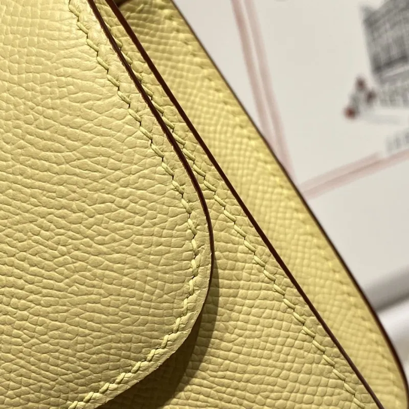Hermes Pale Yellow Constance Shoulder Bag - Image 6