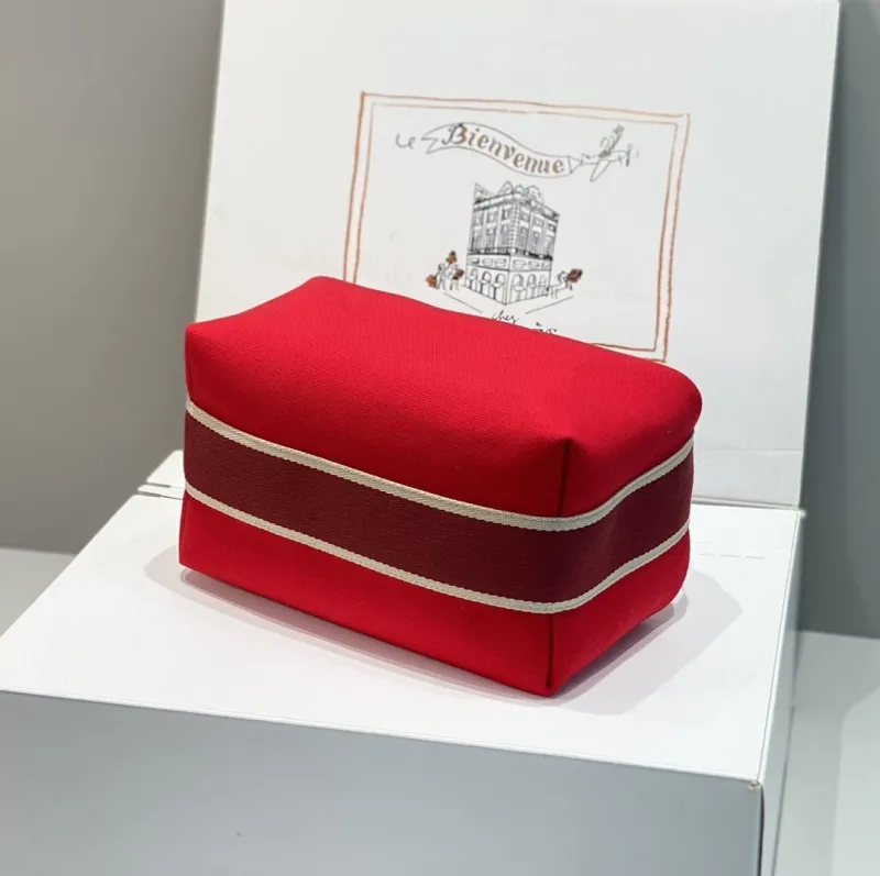 Hermes Red Cosmetic Bag - Image 3