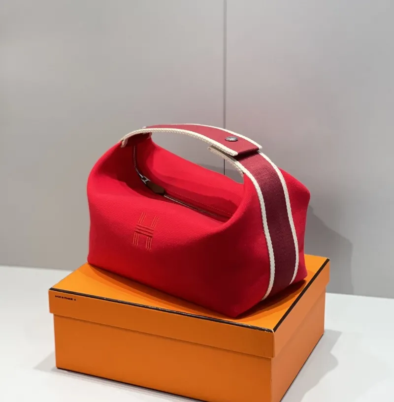 Hermes Red Cosmetic Bag - Image 4