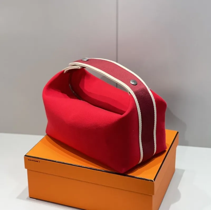 Hermes Red Cosmetic Bag - Image 5