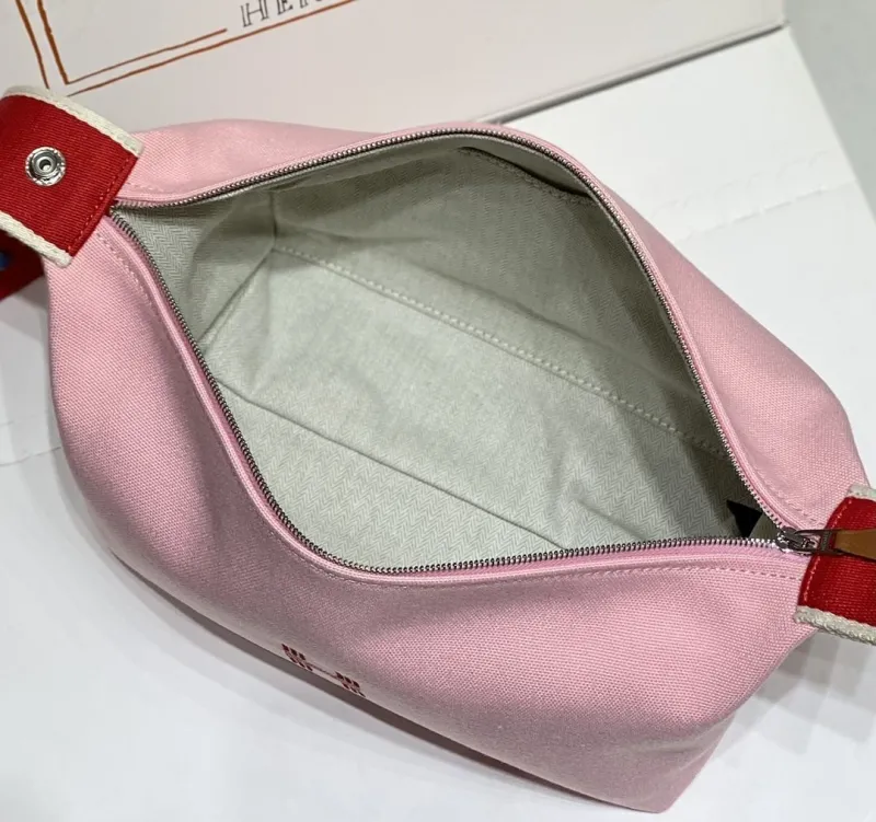 Hermes Pink Cosmetic Bag - Image 9