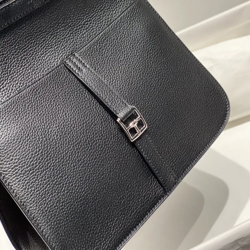 Hermes Black Halzan Shoulder Bag - Image 5