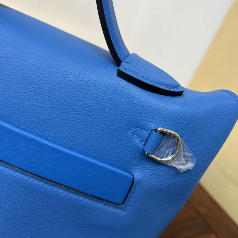 Hermes Blue Kelly 2424 Mini Handbag - Image 6