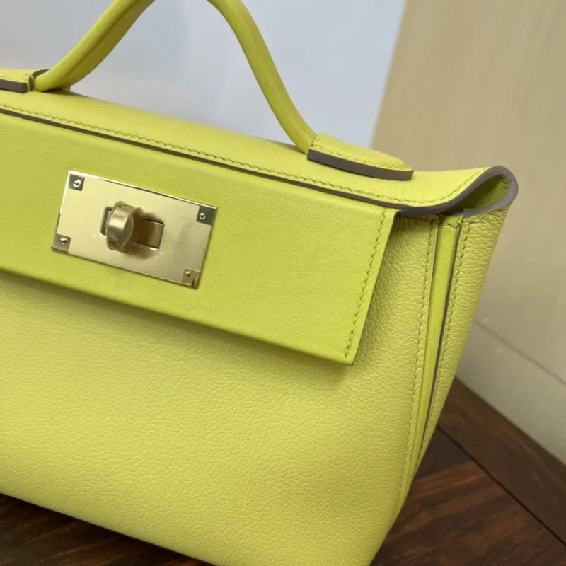Hermes Kelly 2424 Mini Lemon Yellow Handbag - Image 6