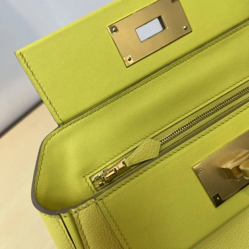 Hermes Kelly 2424 Mini Lemon Yellow Handbag - Image 9