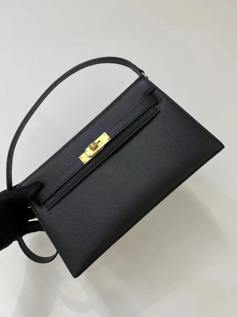 Alternative view of Hermes Kelly Black Shoulder Bag 55