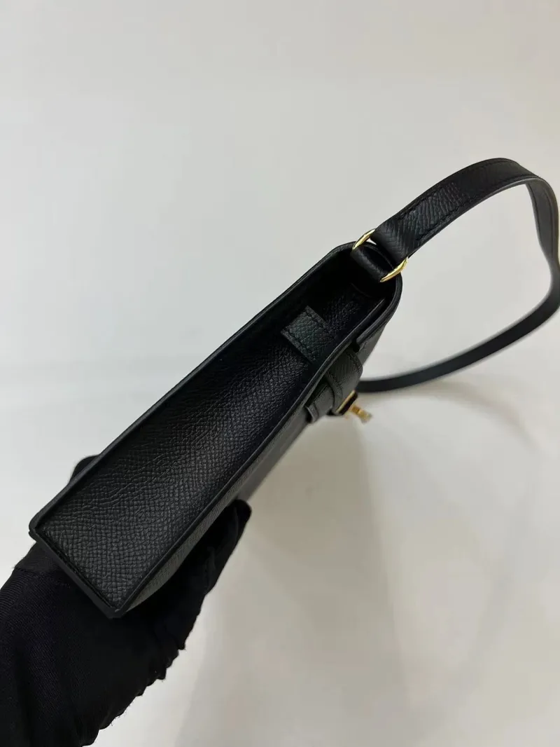 Hermes Kelly Black Shoulder Bag 55 - Image 4
