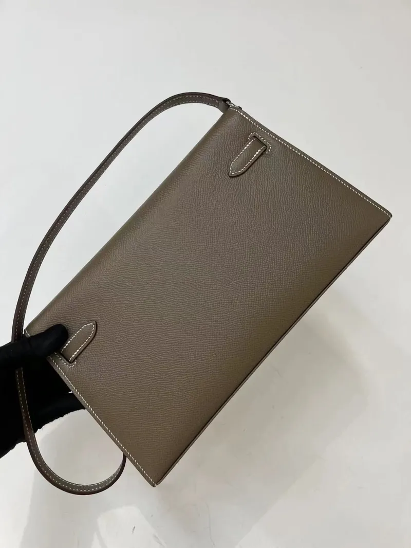 Hermes Taupe Kelly Crossbody Bag 56 - Image 5