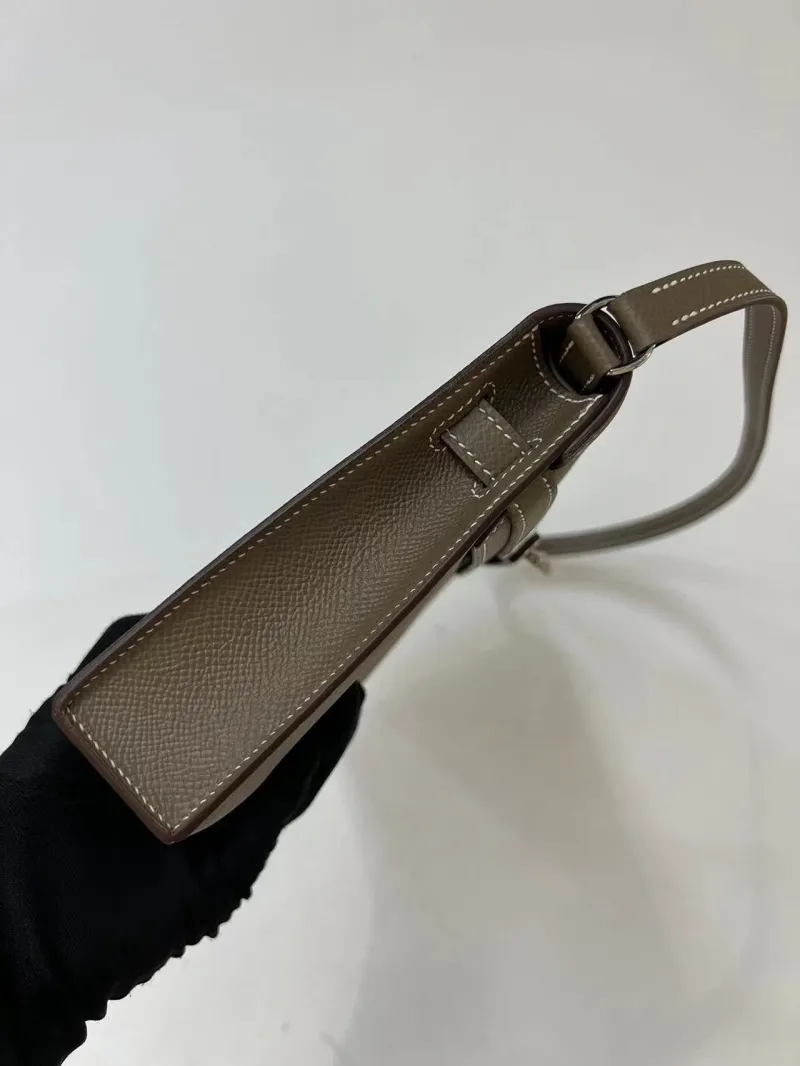 Hermes Taupe Kelly Crossbody Bag 56 - Image 6