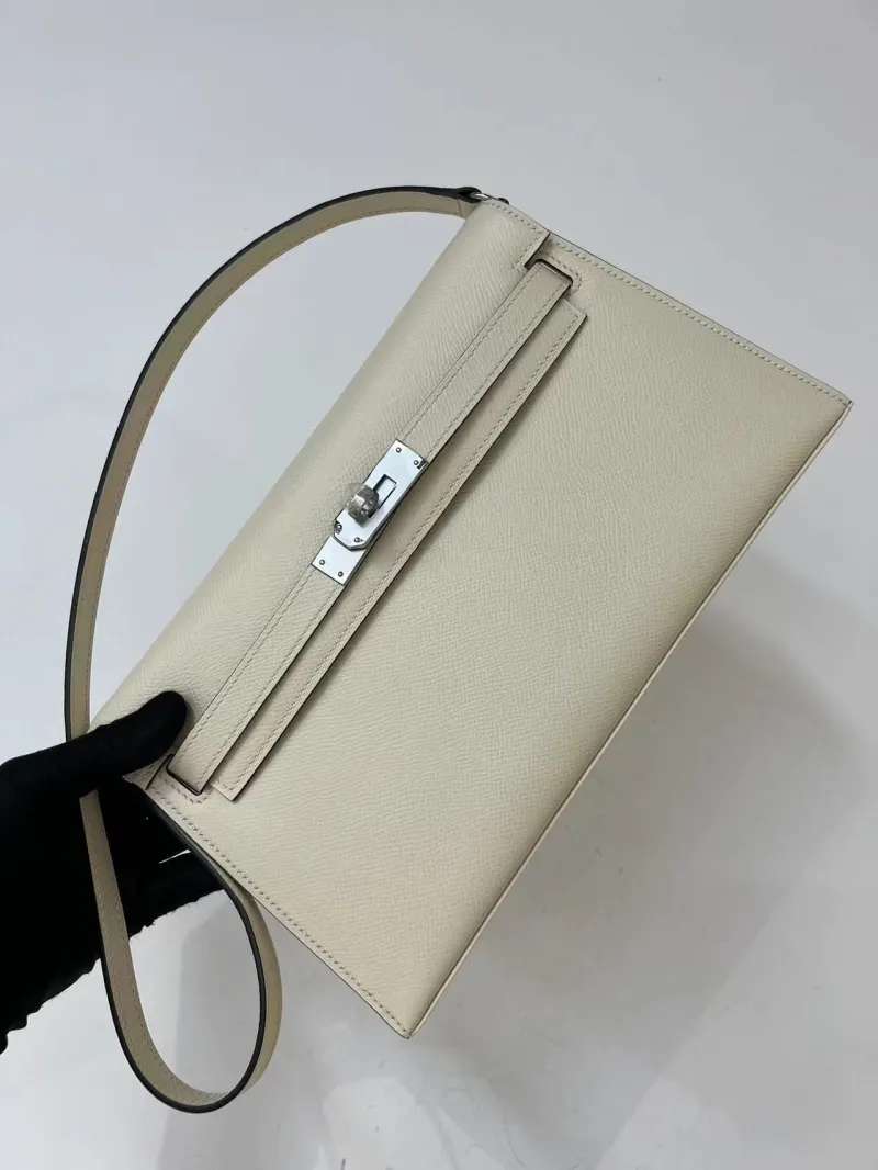 Hermes Cream Kelly Shoulder Bag 57