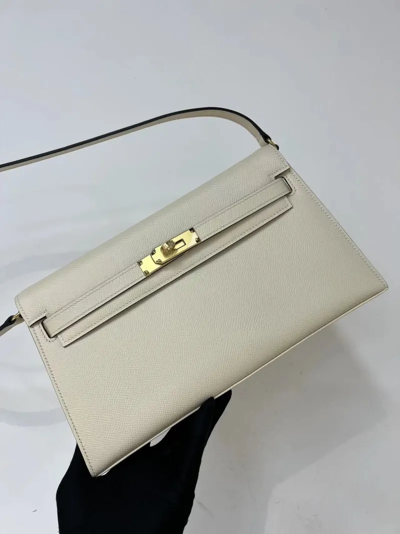 Alternative view of Hermes Cream Kelly Shoulder Bag 57