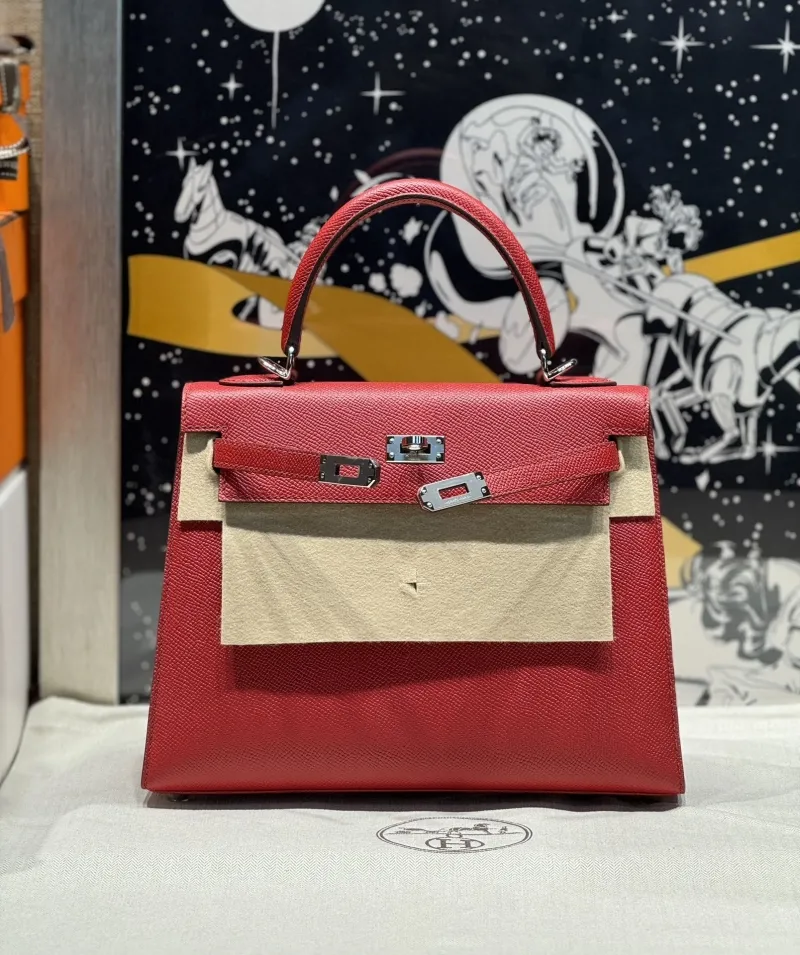 Hermes Red Kelly Handbag 59 - Image 3