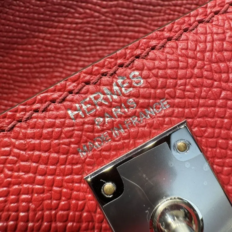 Hermes Red Kelly Handbag 59 - Image 7
