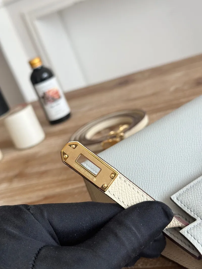 Hermes Pale Blue Mini Kelly Handbag 120 - Image 6