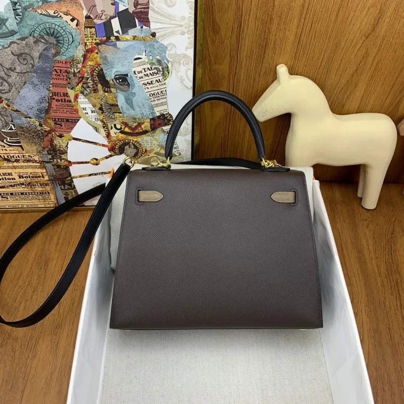 Alternative view of Hermes Kelly Dark Brown Leather Handbag