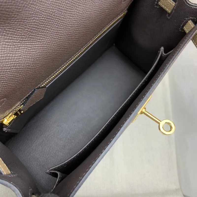 Hermes Kelly Dark Brown Leather Handbag - Image 7