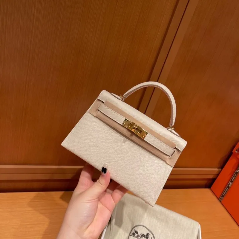 Hermes Cream Mini Kelly Bag 133