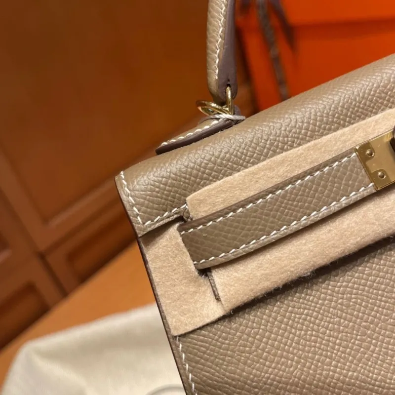 Alternative view of Hermes Etoupe Leather Kelly Top Handle Handbag