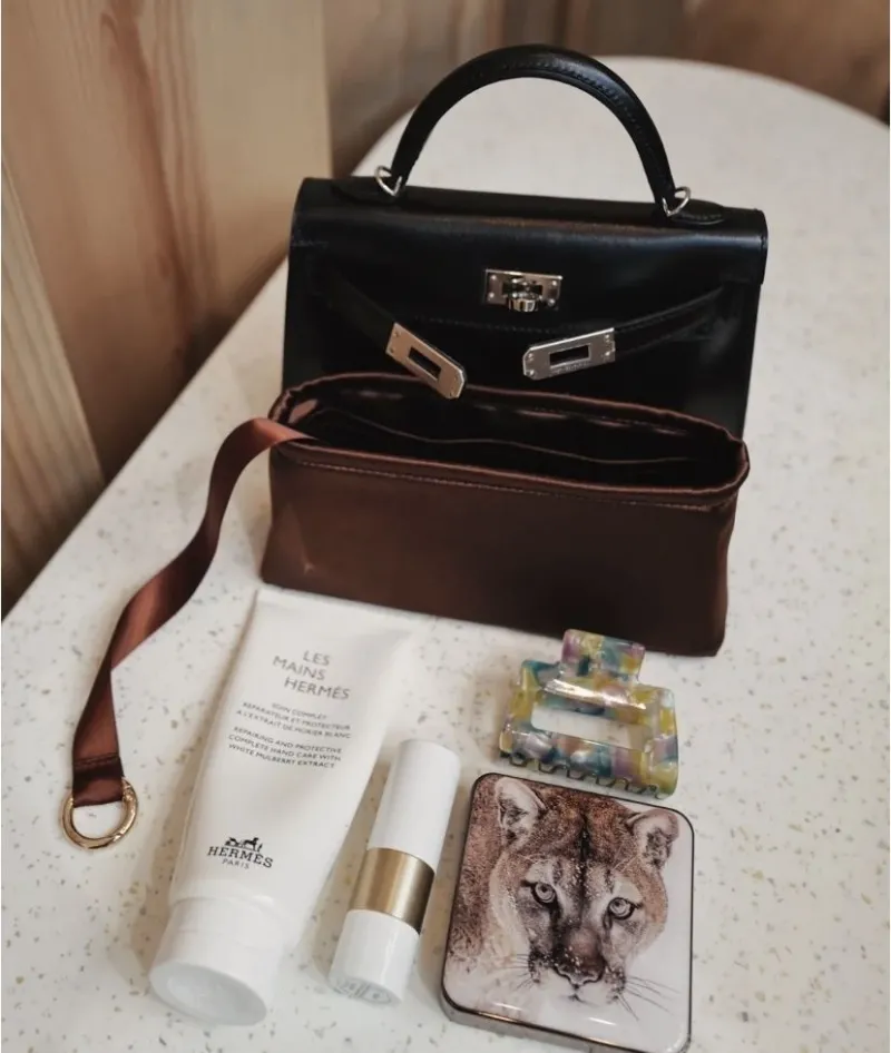 Hermes Black Mini Kelly Leather Handbag - Image 5