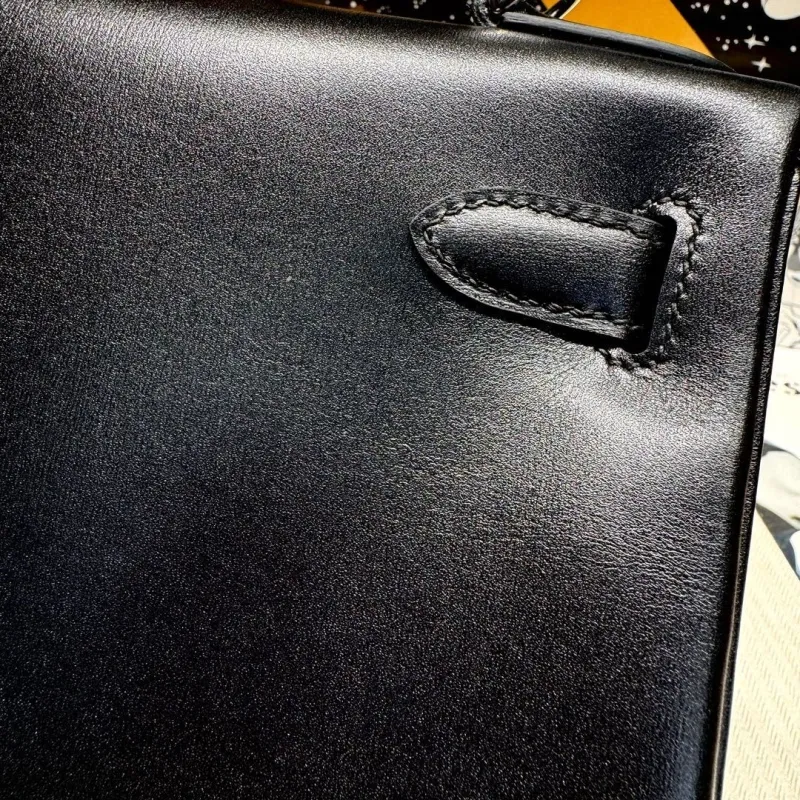 Hermes Black Kelly Handbag 138 - Image 7