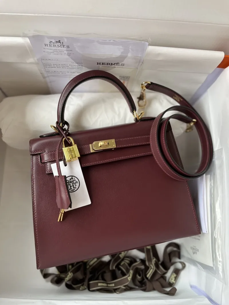 Hermes Burgundy Kelly Bag 139