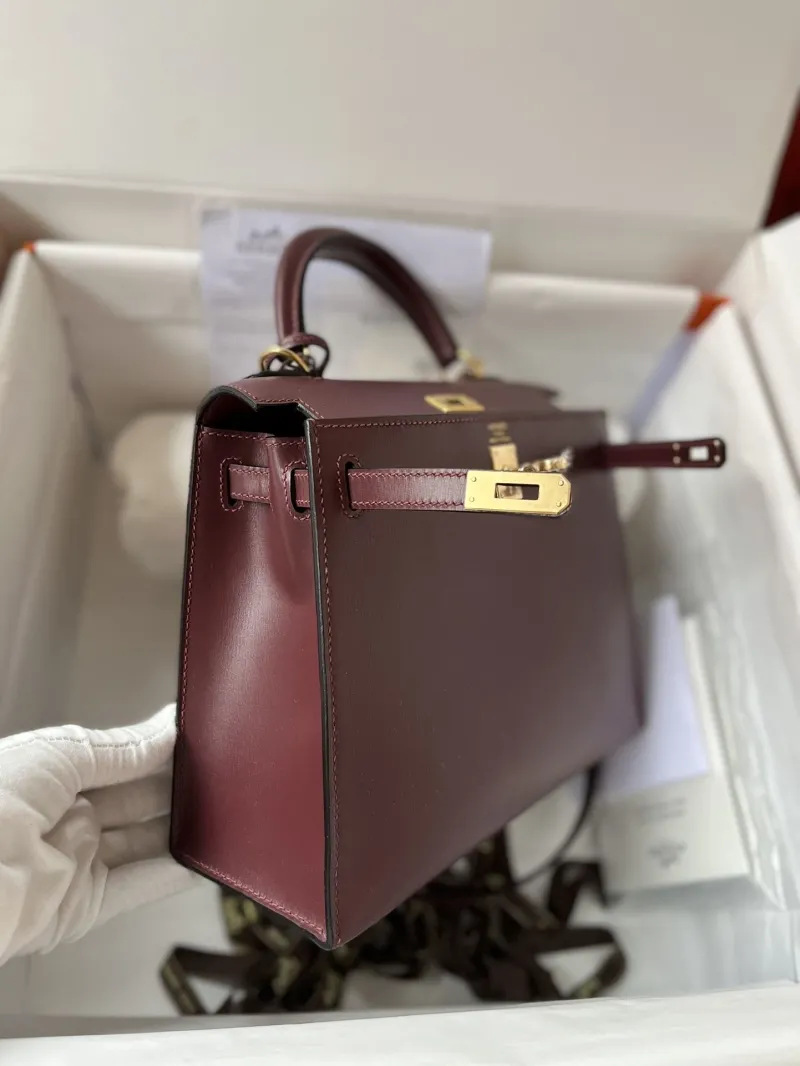 Hermes Burgundy Kelly Bag 139 - Image 6