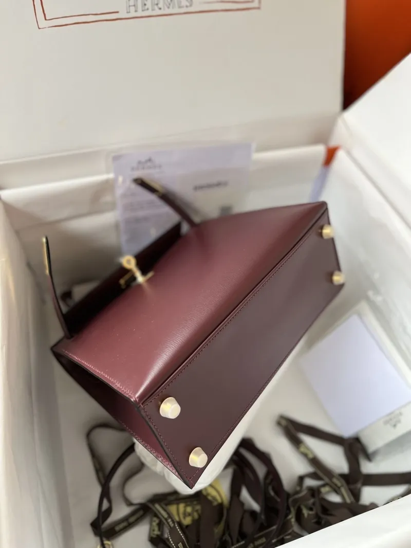Hermes Burgundy Kelly Bag 139 - Image 7