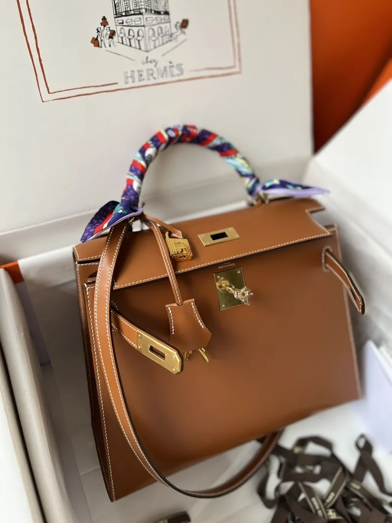 Hermes Brown Kelly Bag 141 - Image 7
