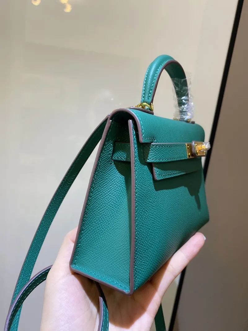 Hermes Green Kelly Mini Crossbody Bag - Image 3