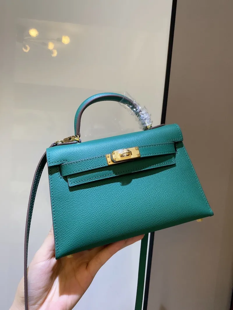 Hermes Green Kelly Mini Crossbody Bag - Image 4