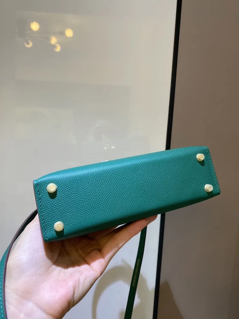 Hermes Green Kelly Mini Crossbody Bag - Image 5
