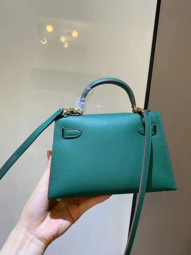 Hermes Green Kelly Mini Crossbody Bag - Image 6