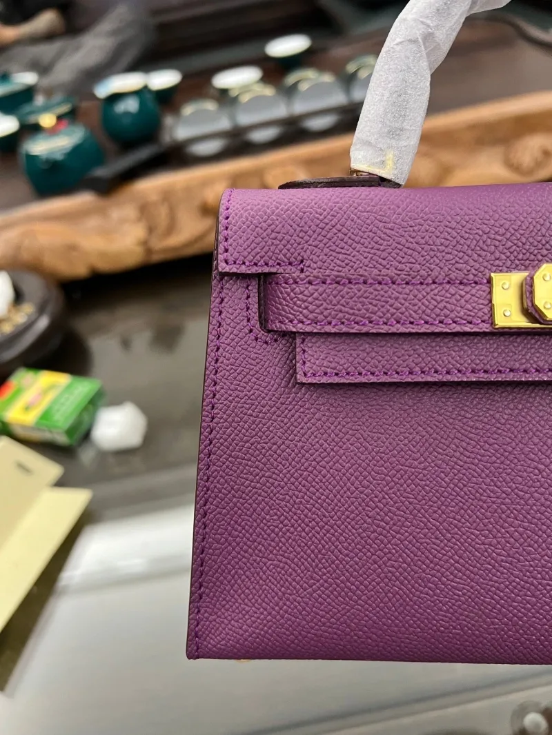 Hermes Purple Kelly Handbag 157 - Image 3